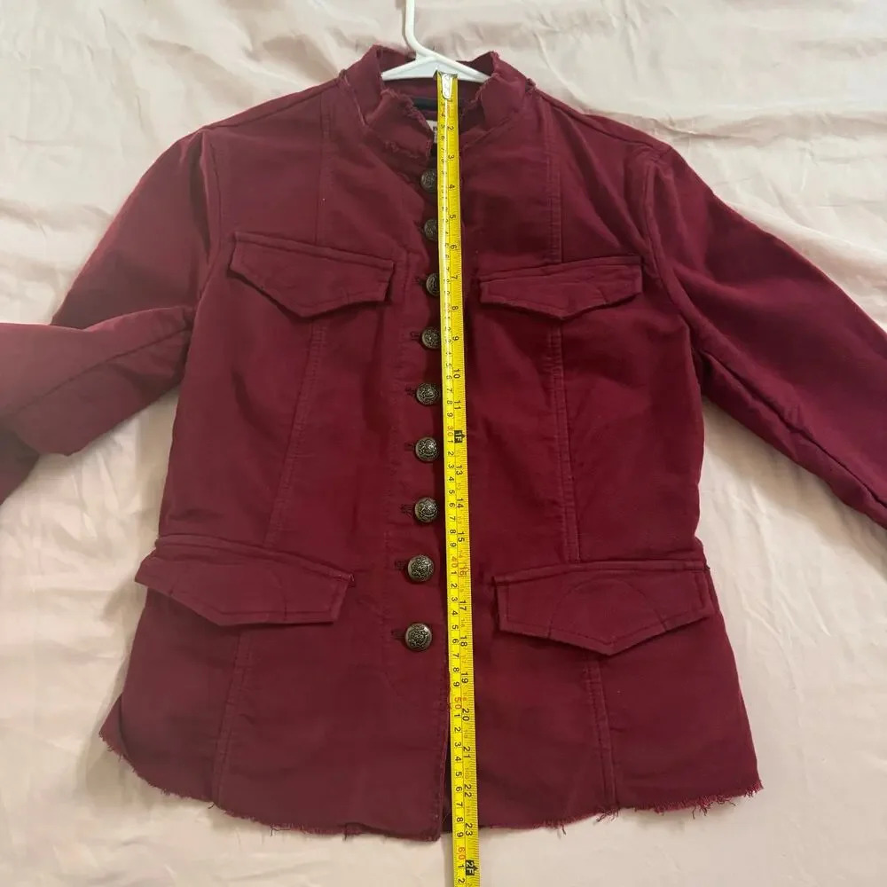 Free people Red Ella women’s utility‎ Jacket military style size XS - Picture 12 of 12